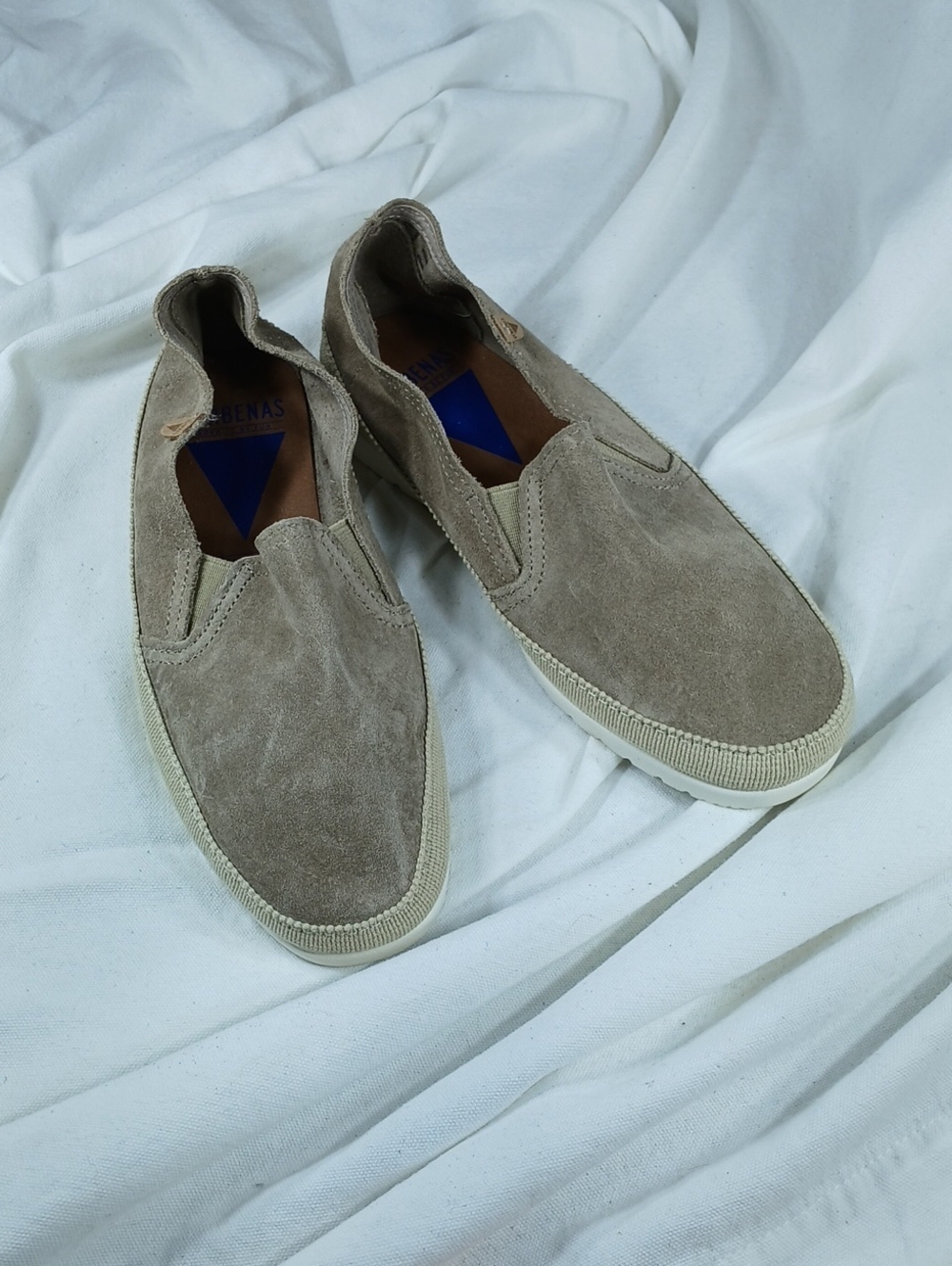 Verbenas women's Suede Slip-On Loafers - Taupe